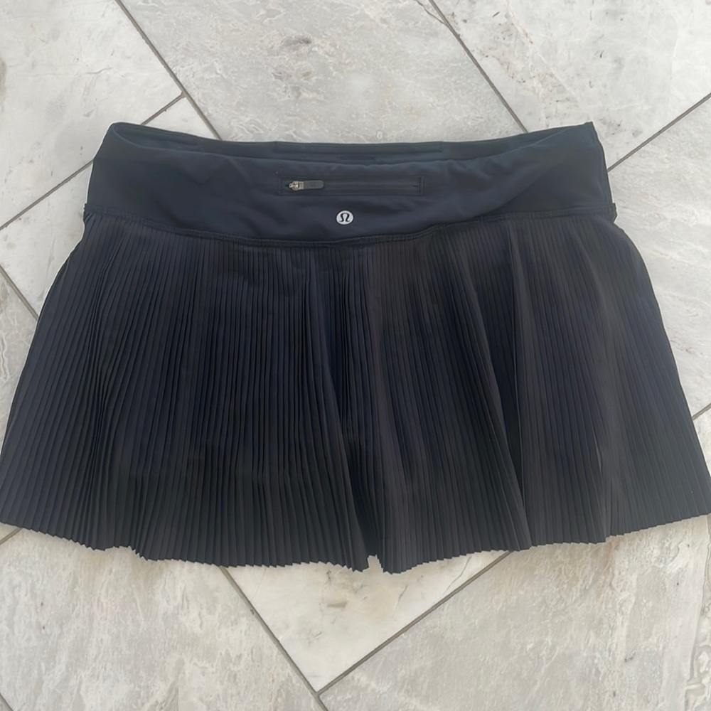 Lululemon black skirt with shorts underneath